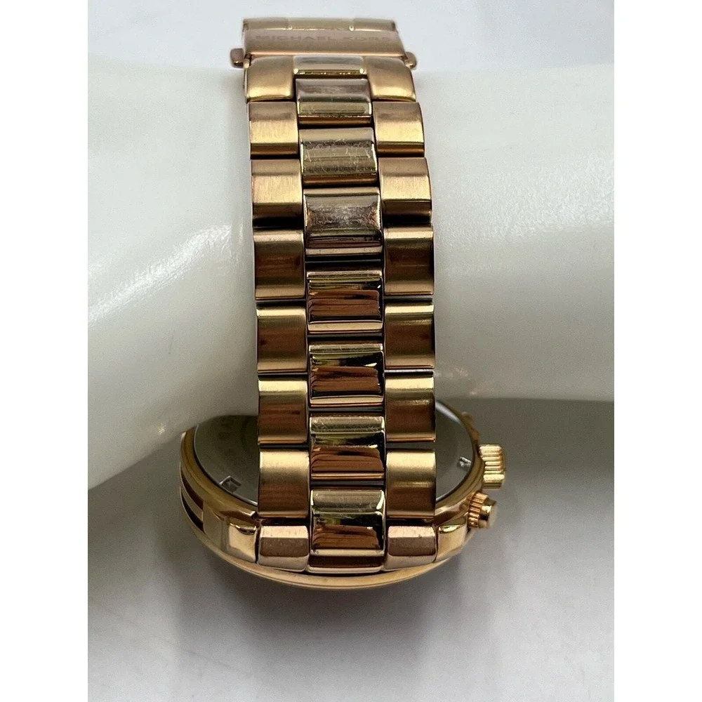 Michael Kors Runway Chronograph Rose Gold Stainless Steel Womens Watch MK5128